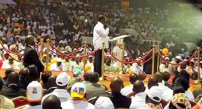 Alassane Ouattara au congrès extraordinaire du RDR