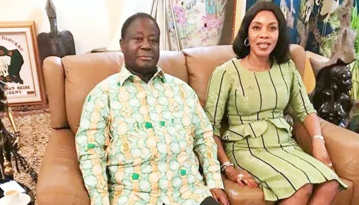 Affoussiata Bamba-Lamine et Henri Konan Bédié à Daoukro