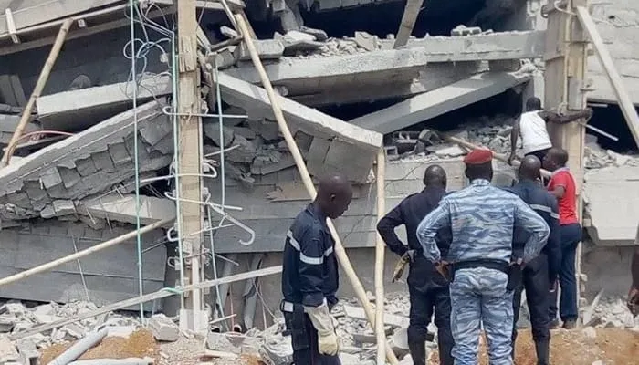 Effondrement d'un immeuble à Yamoussoukro