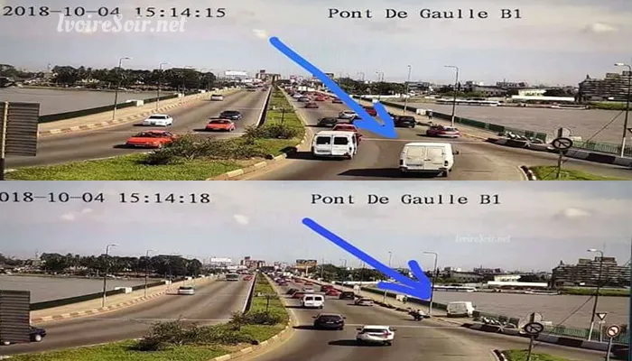 Accident Gbaka sur le pont Degaulle