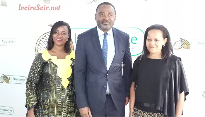 Gnamien Konan entouré de Barry Abibata et de Nadia Tourqui