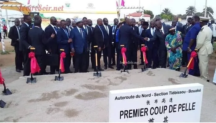 Céremonie de lancement de l'autoroute Tiébissou-Bouaké
