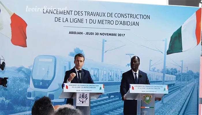 Emmanuel Macron et Alassane Ouattara le 30 novembre 2018 à Abidjan