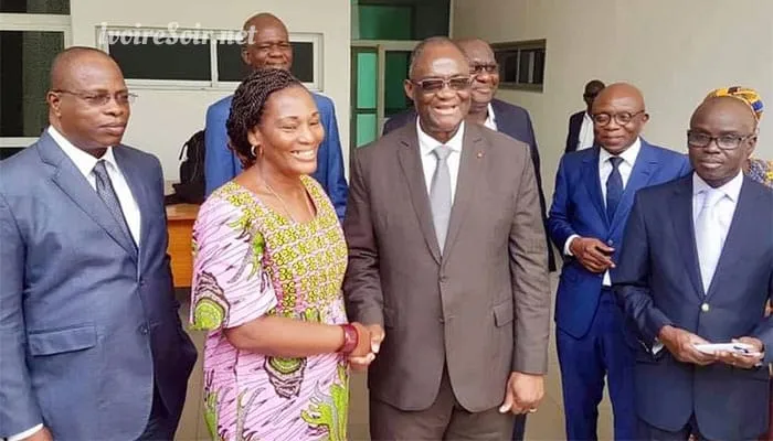 Christine Konan du FPI et Maurice Kakou Guikahué du PDCI