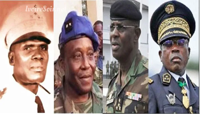 D’Houphouët à Ouattara : Voici la liste des 12 chefs d’Etat-majors depuis 1960