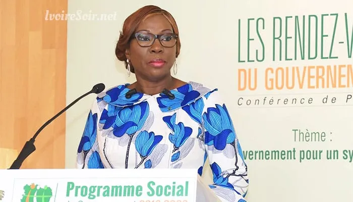 Kandia Camara, ministre de l'Education nationale, le 22 février 2019 lors des "Rendez-vous du gouvernement"