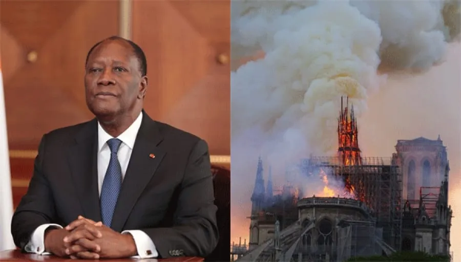 Incendie de Notre-Dame de Paris : le « yako » de Ouattara à la France