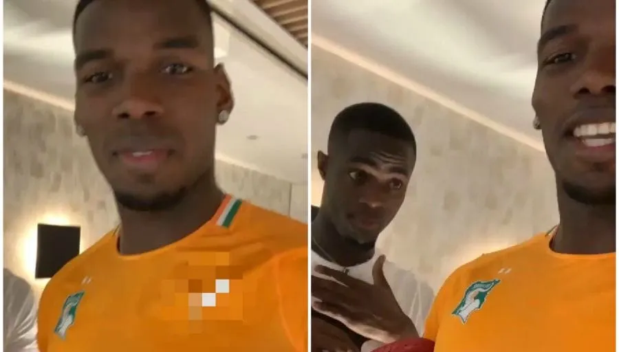 Le joyeux anniversaire de Paul Pogba à Eric Bailly avec le maillot de Côte d’Ivoire (Vidéo)
