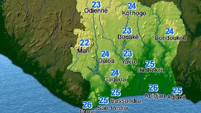 Côte d’Ivoire: Météo du lundi 19 août 2019 à Abidjan