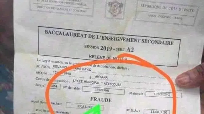 Mention « Fraude » au BAC 2019: la FESCI demande de sortir les copies de ces élèves pour vérification