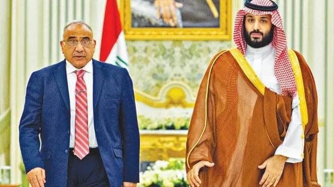 Mohammed Ben Salmane au téléphone avec Adel Abdel Mahdi