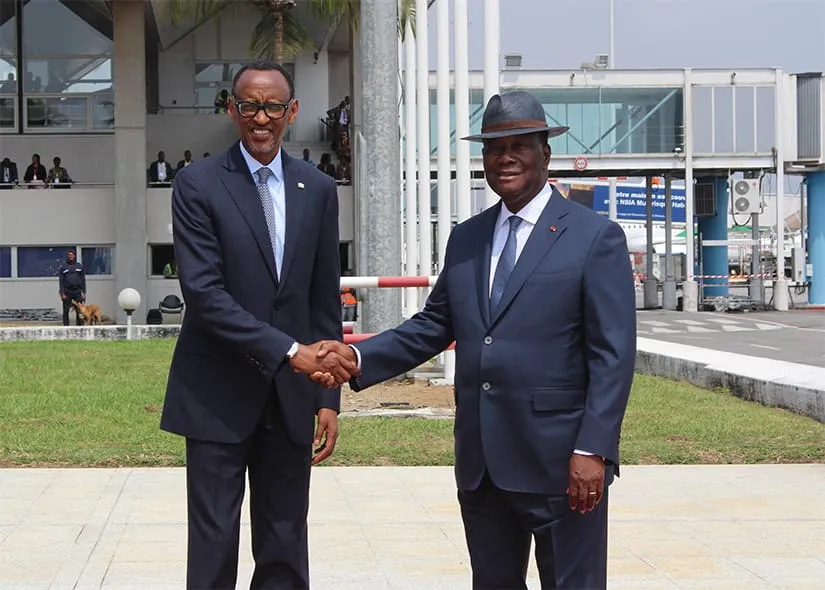 Côte d’Ivoire : Paul Kagamé, à Abidjan le 14 octobre 2019