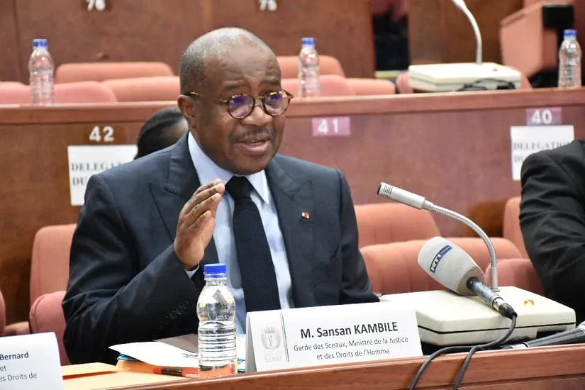Jean Sansan Kambilé, le Garde des Sceaux, Ministre de la Justice et des Droits de l'Homme