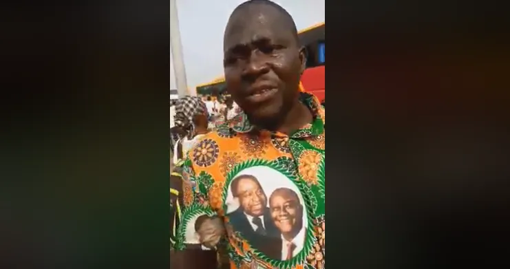 VIDÉO : Meeting RHDP à Yamoussoukro, des militants en colère « on veut nos 1 000 francs, on va pas voter »