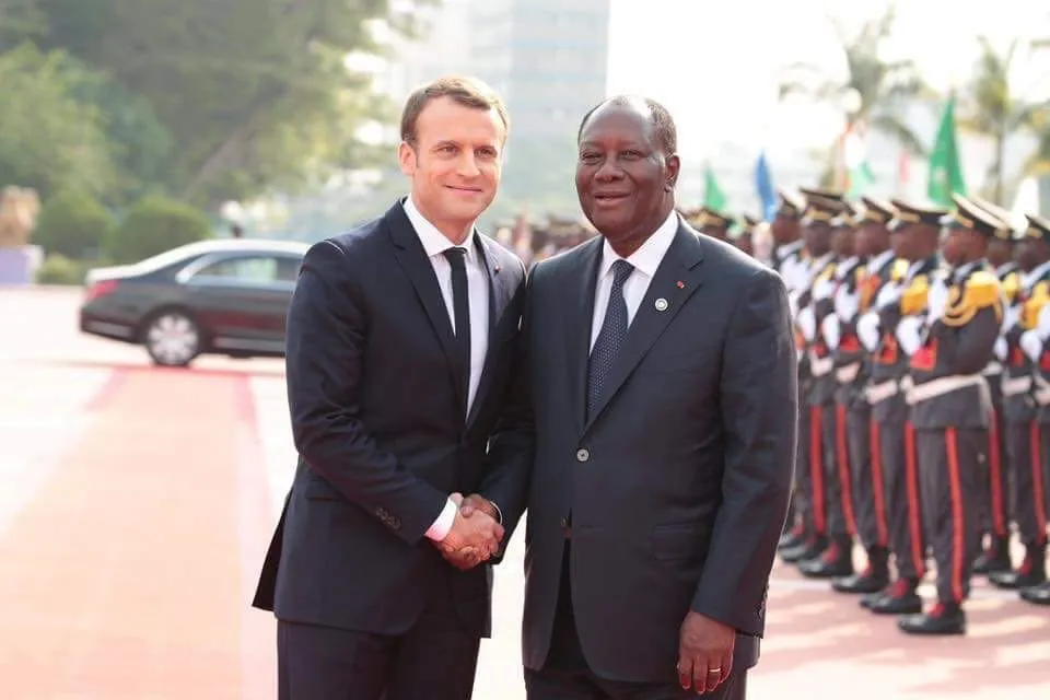 Emmanuel Macron et Alassane Ouattara