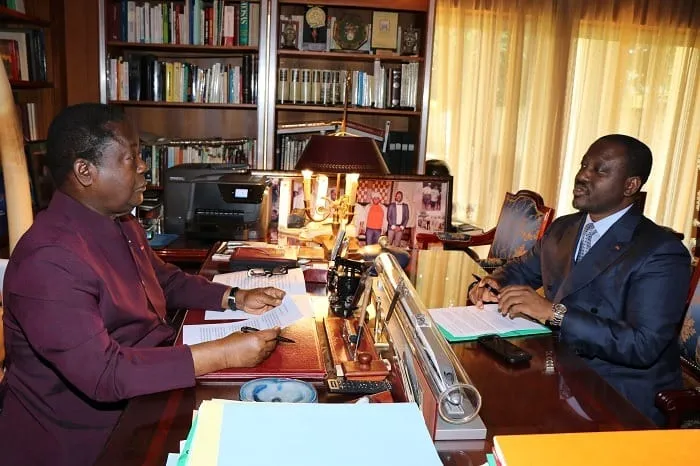 Le président Bédié et Guillaume Soro