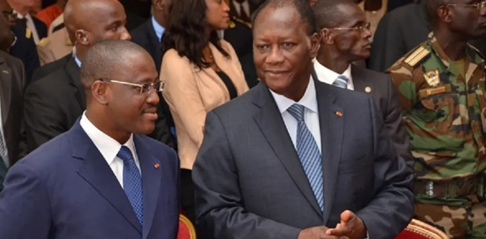 L'ancien Premier ministre ivoirien, Guillaume Soro et le président Alassane Ouattara