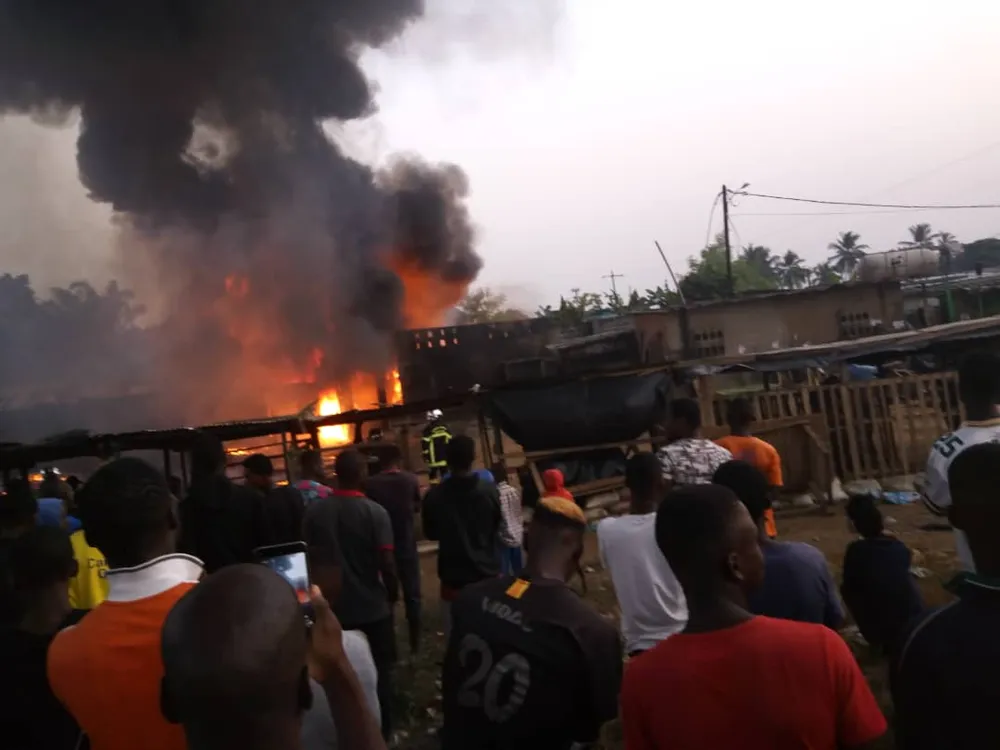 Grave incendie dans une usine de coco à Abobo Anonkoua
