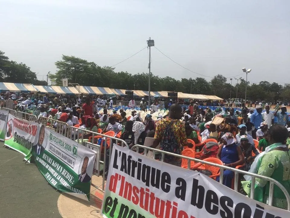 Meeting de l’opposition ivoirienne à Yamoussoukro ce 15 mars : des images de la mobilisation du FPI, de l’EDS, du PDCI, de LIDER…