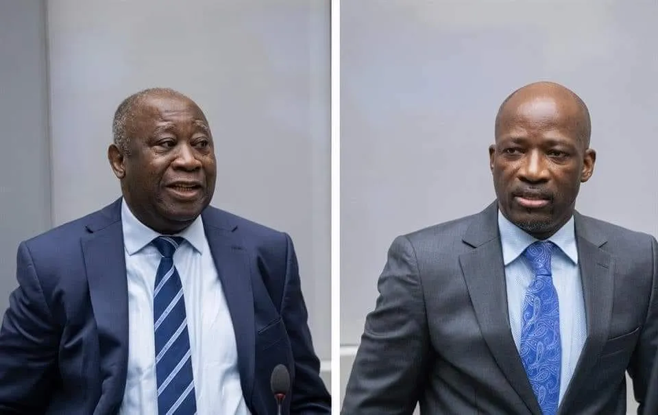 Laurent Gbagbo et Charles Blé Goudé lors du procès à la CPI