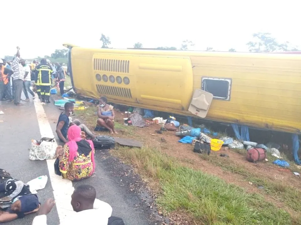 Grave accident de la route à Bondoukou: un car se renverse, plusieurs victimes
