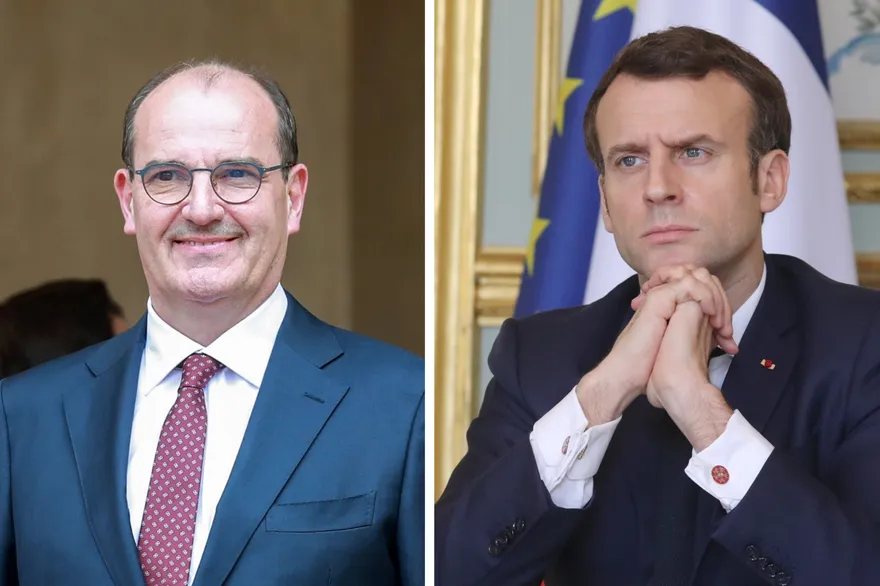 le Nouveau premier Ministre Castex et le Président français Macron