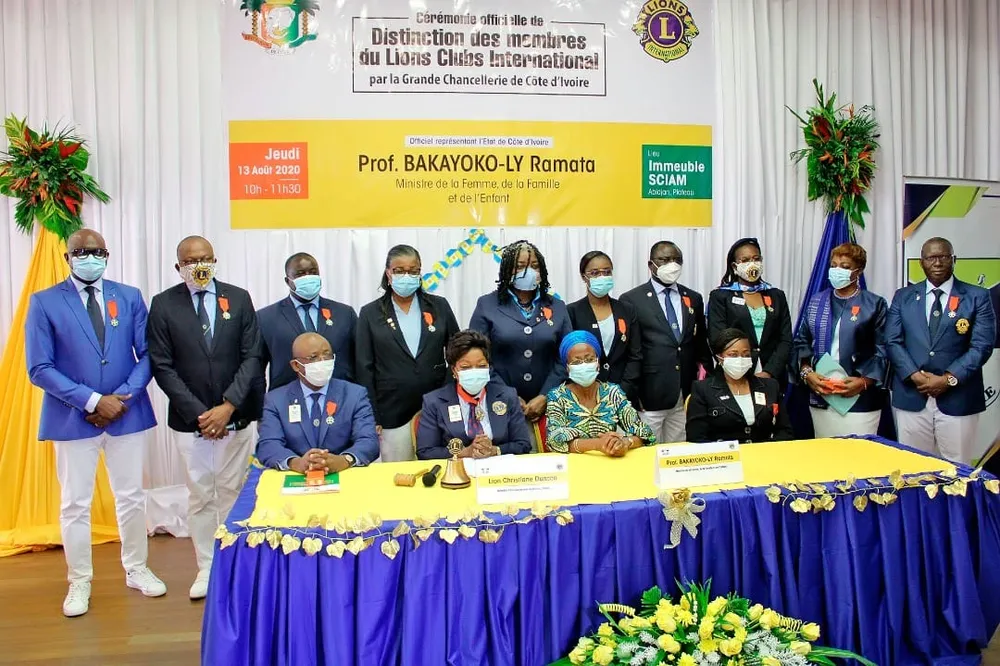 Des membres du Lions Club international décorés par la ministre Bakayoko-Ly Ramata