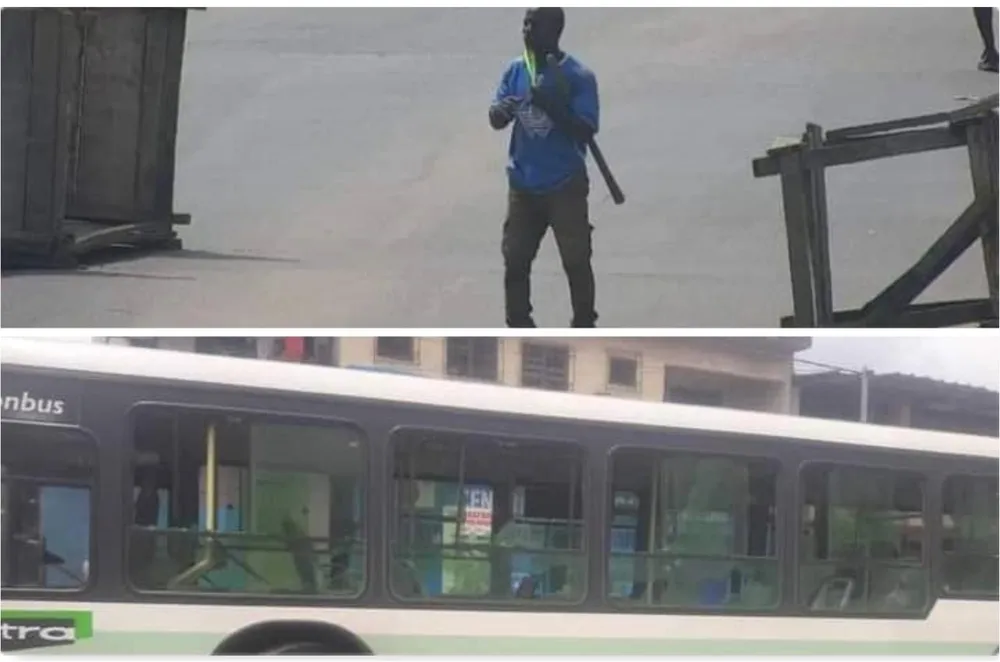 Destruction des autobus de la SOTRA  le 13 août 2020: la police à la recherche d’un manifestant