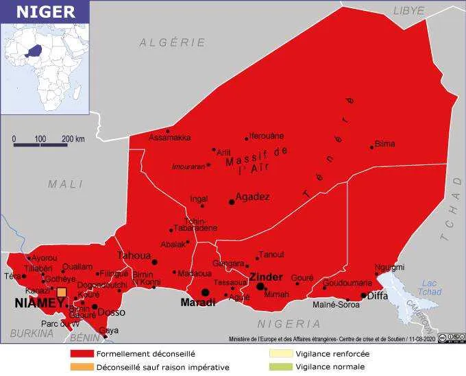 Attentat de Kouré : le Niger déclaré « Zone rouge » par le gouvernement français