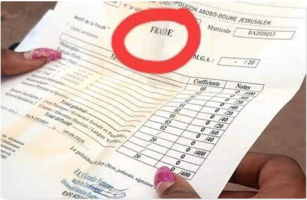 BAC 2021 : plus de 3.000 cas de fraude enregistrés à la DRENA Abidjan 3