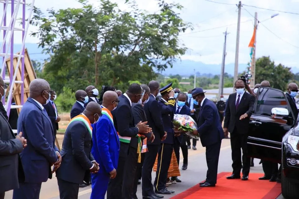 Visite d’Etat : Alassane Ouattara est arrivé à Bouaflé