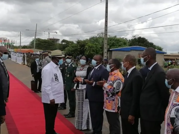Visite d’Etat dans la Marahoué : arrivée du président Ouattara à Sinfra