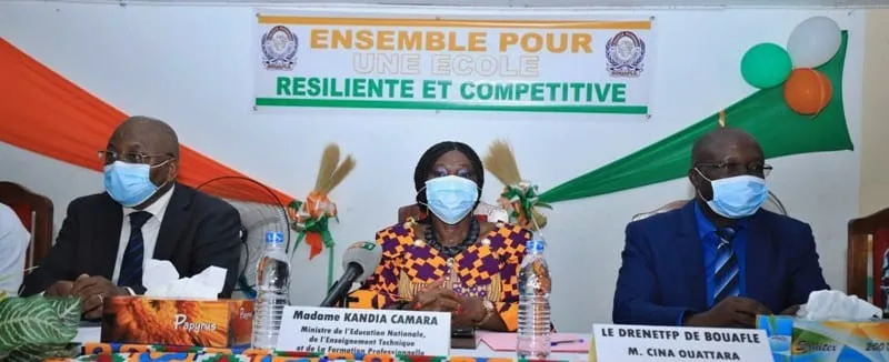 Kandia Camara à la Marahoué : « En cette année électorale, je vous invite à ne pas introduire la politique à l’école »