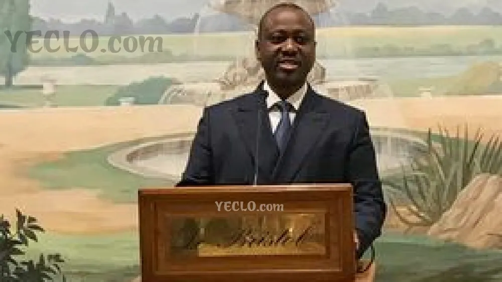 Guillaume Soro, en conference de presse à Paris, le 17 septembre 2020