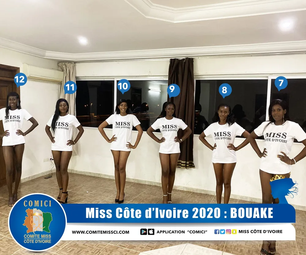 Miss Côte d’Ivoire 2020 : présélection région du Gbêkê, 12 candidates en lice