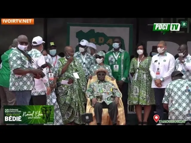Vidéo Cérémonie d’investiture d’Henri Konan Bédié à la place Jean-Paul 2 de Yamoussoukro
