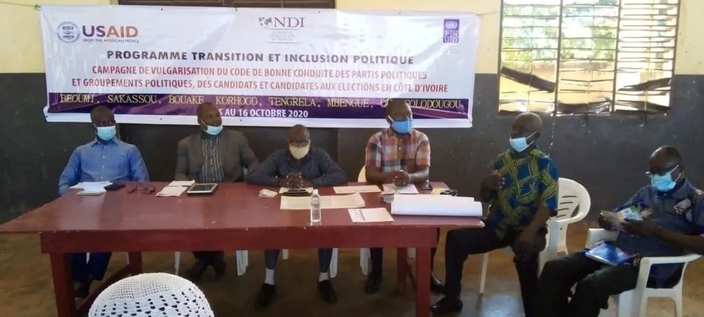 Election présidentielle d’octobre : des partis politiques à Tengrela adoptent un code de bonne conduite