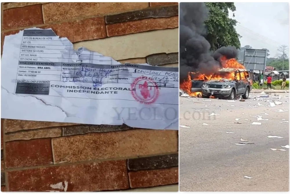 Yamoussoukro : le matériel électoral incendié ce 30 octobre 2020
