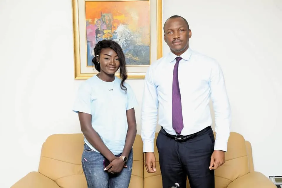 Olivia N’Goran, la plus jeune docteure en pharmacie reçue par le ministre Mamadou Touré