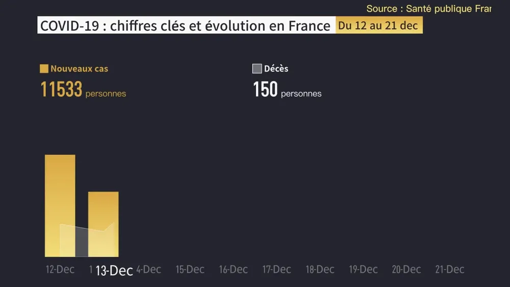 COVID-19 : chiffres clés et évolution en France du 12 au 21 décembre – Actualités 22/12/2020