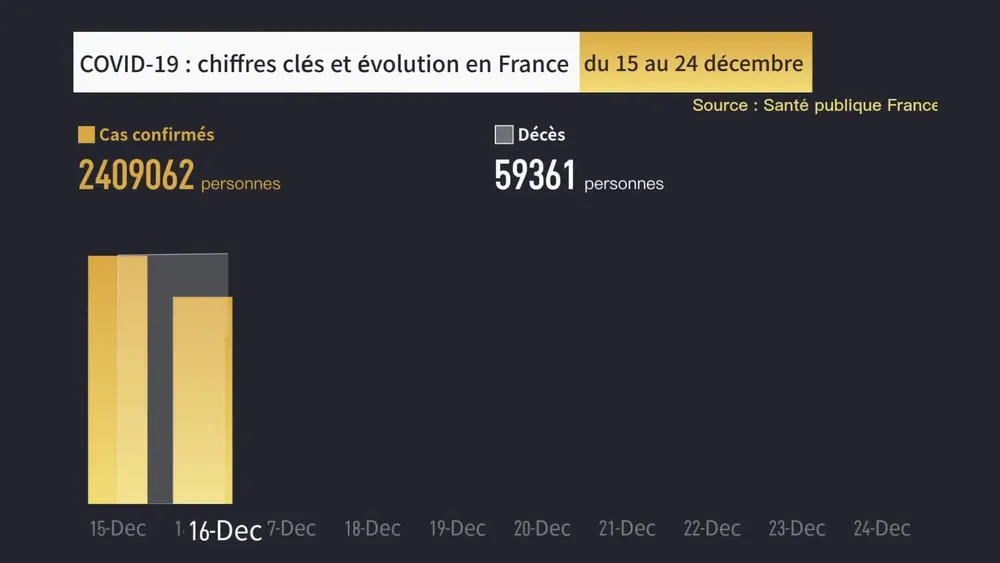 COVID-19 : chiffres clés et évolution en France du 15 au 24 décembre – Actualités 25/12/2020