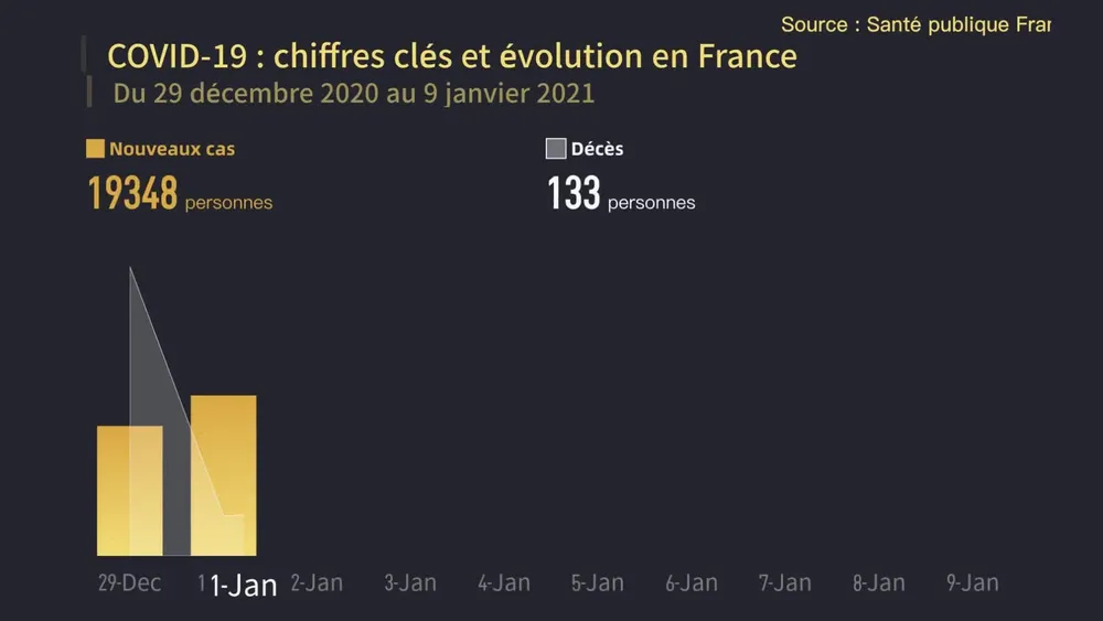 COVID-19 : chiffres clés et évolution en France du 29 déc 2020 au 9 jan 2021 – Actualités 10/01/2021