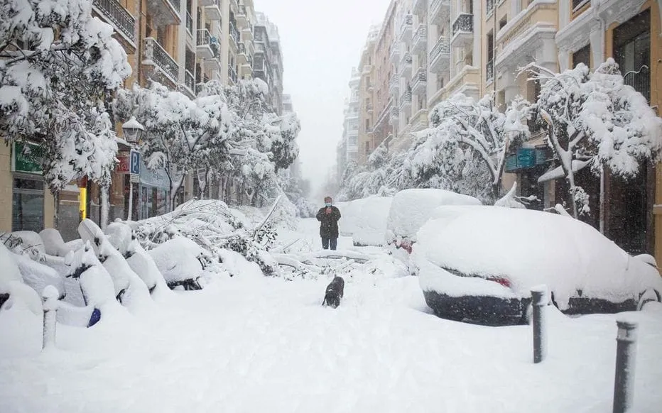 La tempête Filomena en Espagne: fait cinq morts pour le moment
