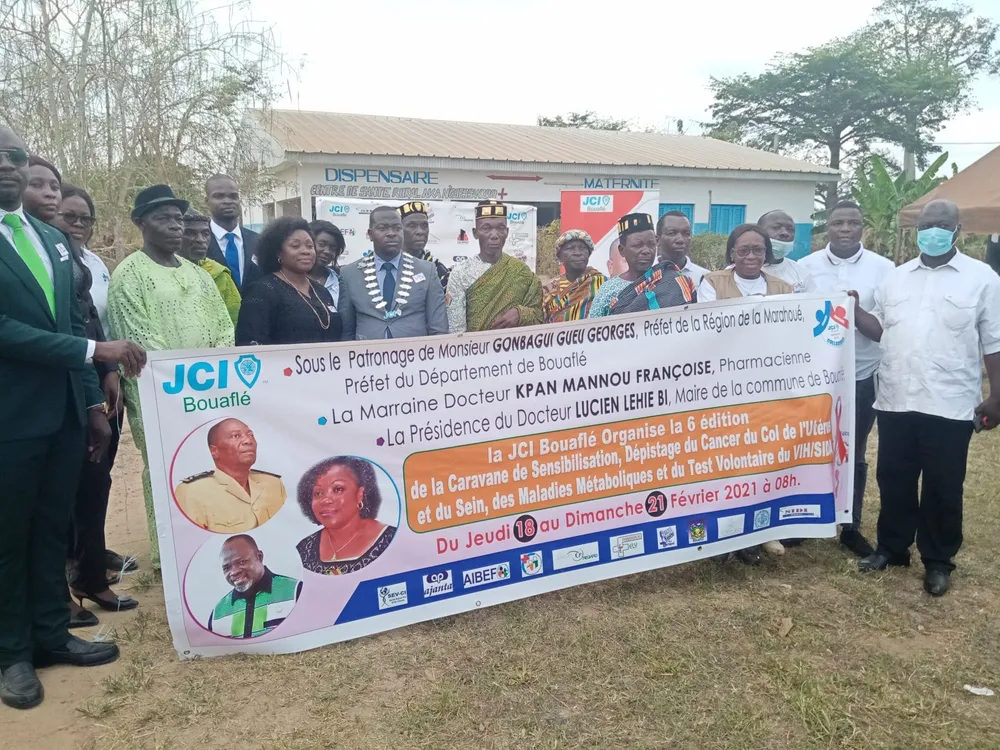 JCI de Bouaflé : une caravane de dépistage des cancers du col de l’utérus sensibilisé
