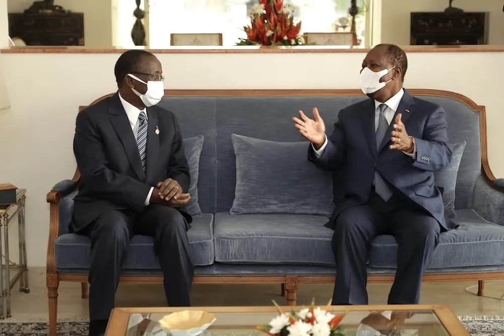 De retour à Abidjan, Ahoussou reçu par Ouattara, en images