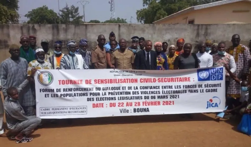 Civilo-sécuritaire à Bouna : une tournée de sensibilisation aux populations