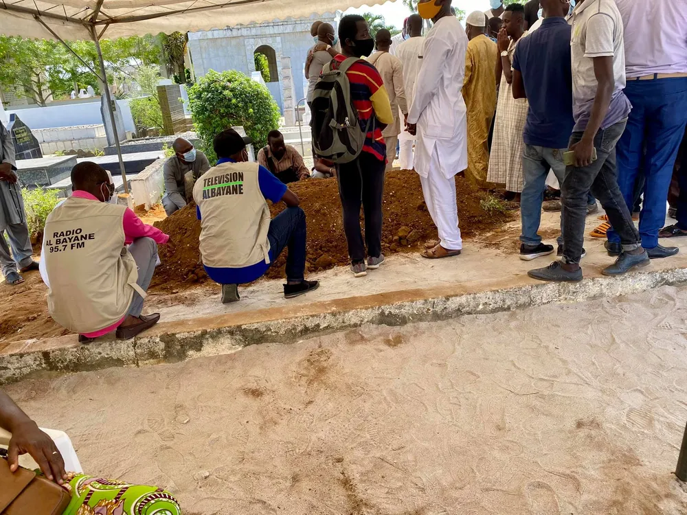 Sidiki Konaté à l’inhumation du Cheick Mamadou Traoré, Président du COSIM