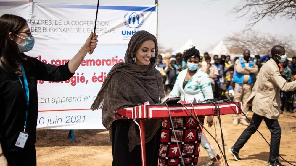 Angelina Jolie au chevet des réfugiés maliens