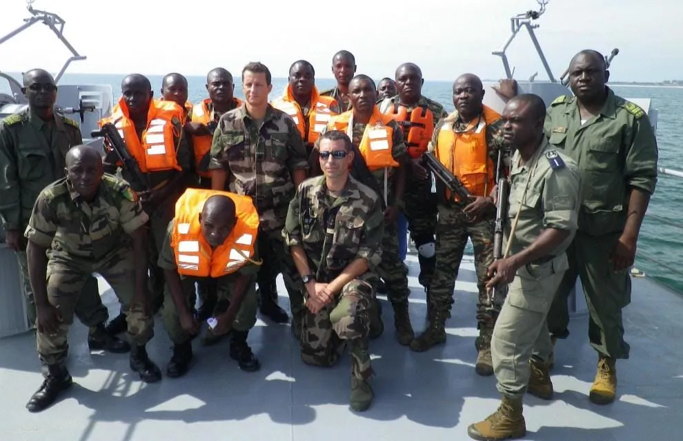 Congo : exercices militaires marines congolaise et française