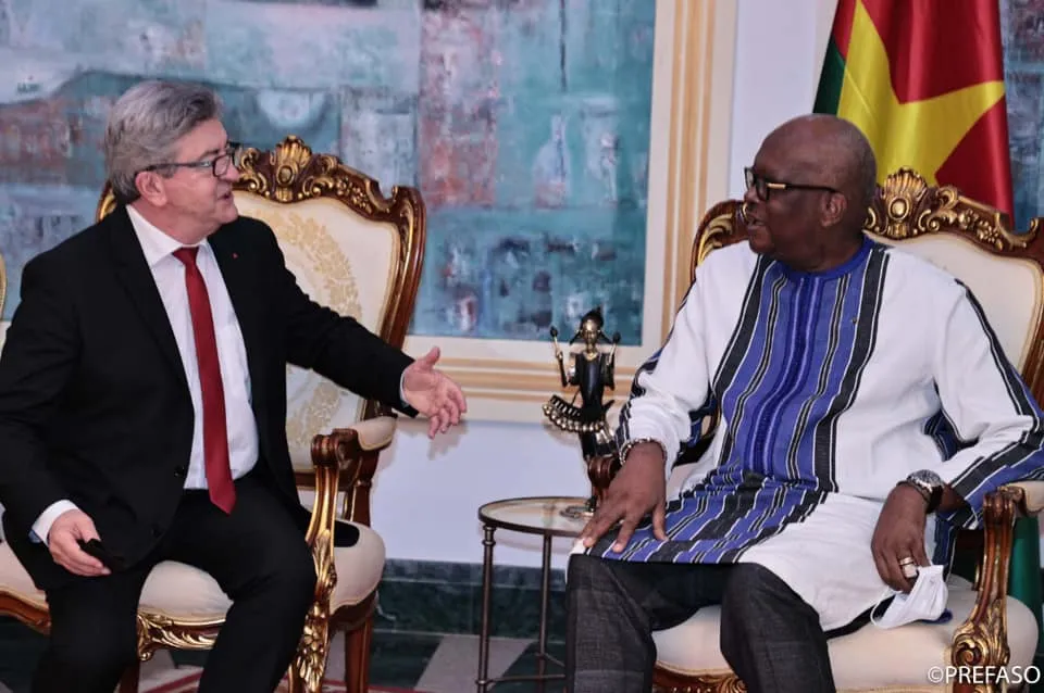Jean-Luc Mélenchon de « La France insoumise » chez le président du Burkina